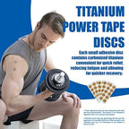 Phiten Power Tape Discs - Round Disc Shaped Water-Resistant Athletic Tape for Muscle, Knee, Elbow, Shoulder, and Joint Support - Professional Sports Therapeutic Athletic Tape - 70 Pieces