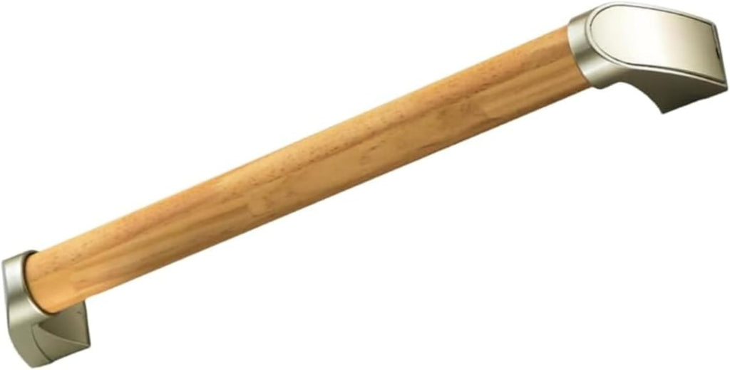 Solid Wood Bathroom Grab bar Holder, 17”Bathtub Safety Grab bar, Bathroom Accessibility Handle, Non-Slip Pull Handle for The Elderly, Non-Slip Wooden Shower Handle, Toilet Grab bar