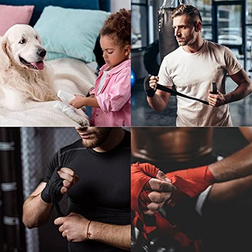 Self Adherent Cohesive Wrap Bandages Bundle Pack, 4-in Wide 5 yds Self Adhesive Non Woven Bandage Rolls, Brown Athletic Tape for Wrist & Hand, Premium-Grade Medical Stretch Wrap, Ankle Tape (8 Pack)
