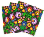 AM Décor - 20 Count Soft 3-Ply Tissue Decoupage Luncheon Paper Napkins -13" x 13" (Unfolded) Polish Folk Black