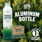 Poland Spring Maine Spring Water Aluminum Bottle – Crisp, Still Bottled Water with Naturally Occurring Minerals & Electrolytes for Taste - 12 Pack- 25 fl oz