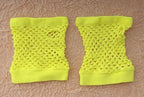 3 Pairs Fingerless Fishnet Gloves Neon Vintage Short Mesh Gloves for Women Girls Dress Up 70s Parties Costume