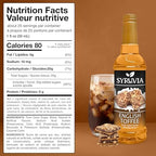 Syruvia Coffee Syrup, English Toffee Flavored Syrup for Drinks, Lattes, and Desserts – 25.4 fl oz, With Pump