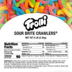 Trolli Sour Brite Crawlers Candy, Gummy Worms Sour Candy, 5 Pound Bulk Bag