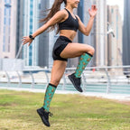 Compression Socks Knee High Circulation Support Socks For Women Men Athletic Running Hiking Travel
