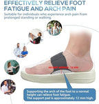 Arch Support Brace (2 Pack) – Adjustable, Non-Slip Arch Wraps with Soft Elastic Silicone Pads for Foot Care, Flat & Fallen Arches, High Arch, Plantar Fasciitis Relief – Fits All Shoes (Black)