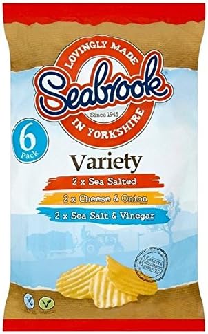 Seabrook Crinkle Cut Variety Crisps 25g x 6 per pack - Pack of 2