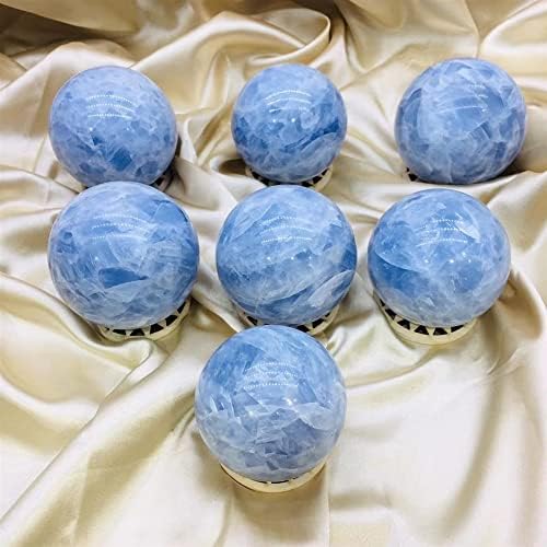 Meditation Home 90mm Natural Aquamarine Crystal Sphere Beautiful Kyanite Quartz Stone Ball 1pcs (Size : 50-60mm)