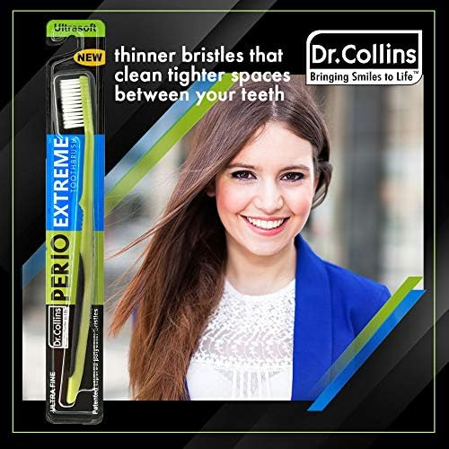 Dr. Collins Perio Extreme Toothbrush, (Colors Vary) (Pack of 2)