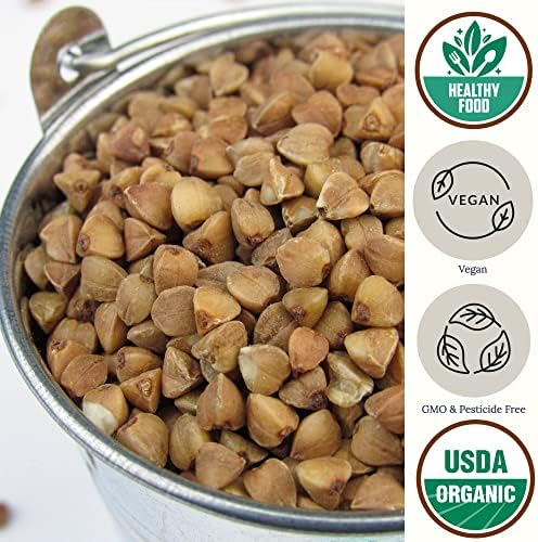 Be Still Farms Organic Buckwheat Groats Bulk (4.8lb) - Whole Raw Buckwheat Hulled - Great for Cereal, Salad, Side Dish - High in Protein | USA Grown | USDA Certified | Vegan | Non-GMO | Gluten Free