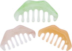 Healifty Meridian Comb 3-Pack - Ergonomic Resin Scraping Massage Combs for Body and Scalp Smooth Edges for Comfortable Guasha Massage on Neck Back and Head