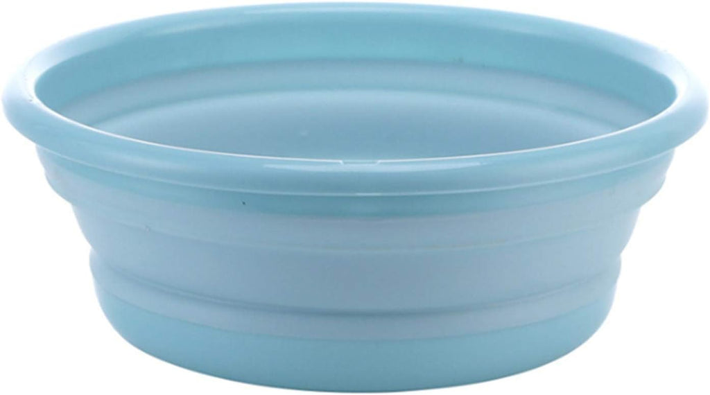 Multi-purpose Collapsible Dish Tub Bowl BPA-Free Round Lightweight Collapsible Wash Basin (Blue)