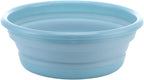Multi-purpose Collapsible Dish Tub Bowl BPA-Free Round Lightweight Collapsible Wash Basin (Blue)