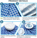 Ice Bags for Injuries, Classic No-Leak Elastic Breathable Ice Pack, Cold and Heat Treatment Ice Bag, Can Relieve Headaches, Migraines, Sports Injuries Swelling Pain, 3 Sizes (6"/9"/11") (4 Sets)