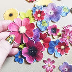 77x Edible Flowers for Cake Decorating Cupcake Toppers for Anniversary