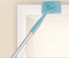 Extendable Telescopic Pole Broom Brush with Dust Catcher Duster and Microfibre Cloth - Ideal for Cleaning Skirting Boards and Baseboards - Convenient Cleaning Tool