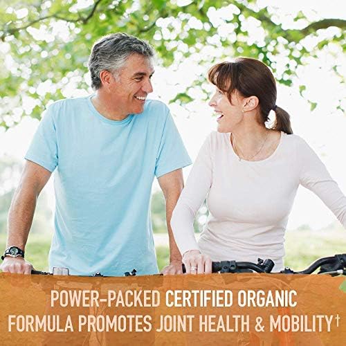 Garden of Life Organics Maximum Strength Turmeric Joints & Mobility Support 30 Tablets - 500mg Curcumin (95% Curcuminoids) Black Pepper - Organic Non-GMO Vegan & Gluten Free Herbal Supplements
