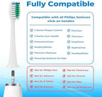 Replacement Toothbrush Heads for Philips Sonicare, Electric Toothbrush Head C1 Compatible with 1100/4100/5100/5300/6100/7500/9300 and More Click-on Handles, 4 Pack