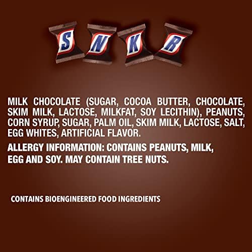 SNICKERS Minis Size Milk Chocolate Candy Bar Bulk Assortment, 35.6 oz Bag