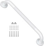16 Inch Oil Rubbed White Grab Bar w/Anti-Slip knurled Grip, iMomwee Stainless Steel Wall Mount Bathroom Safety Handrail Support, Shower Balance Bar, Handicap Elderly Senior Assist Textured Bath Handle