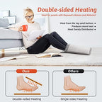 Double Sided Electric Foot Warmer with Machine Washable & 8 Hrs Timer, Feet Heating Pads Non-Slip,Electric Heated Warmers for Bed,Under Desk,Office,Home,Christmas Gifts,Grey,20''*20