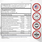 Divine Bounty Super B Complex Vitamins - All B Vitamins Including B12, B1, B2, B3, B5, B6, B7, B9, Folic Acid - Vitamin B Supplement - Support Healthy Energy Metabolism - 90 Vegetarian Capsules