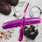 RADIUS Toothbrush Big Brush, BPA Free and ADA Accepted, Right Hand, Purple and Big Brush Case, Purple, 1 count
