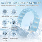 Cooling Neck Tube Ice Ring Cooler Reusable 18℃/64℉ Freeze for Hot Summer, Wearable Cooling Neck Wraps Outdoor Sports Workers Blue 1 Pack