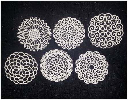 Generic Edible Lace Doilies For Cakes, 12 Count, White, Cake Toppers, Dessert Decorating, Celebration, Birthday, Christmas