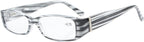 Eyekepper Spring Hinges Reading Glasses Readers with Genuine Austrian Crystals Women Grey +2.5