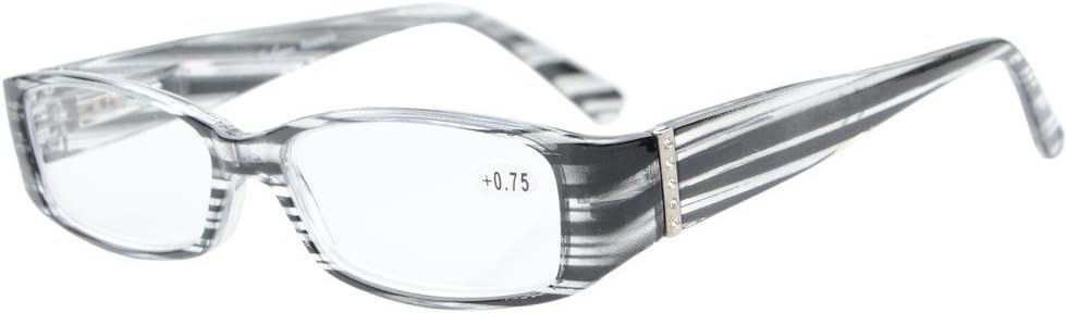 Eyekepper Spring Hinges Reading Glasses Readers with Genuine Austrian Crystals Women Grey