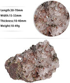 mookaitedecor Natural Epidote with Druzy Crystal Quartz Cluster, Mineral Raw Stone Specimen Ornament for Reiki Healing Home Decor, 10-50g