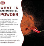 Kashmiri Chili Powder 5 LB Bulk Jar - All Natural, Low Heat Chilli Powder (Deggi Mirch), Salt-Free, 100% Natural Authentic Indian Spice by Spicy World