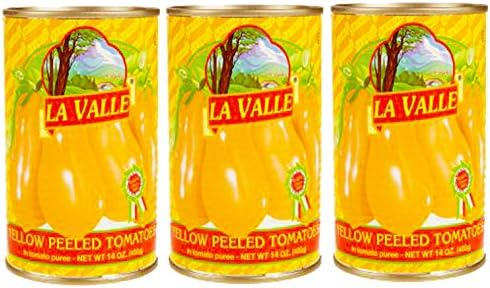 La Valle Italian Peeled Yellow Plum Tomatoes 14 oz. 3 Pack - Kosher