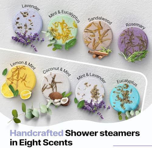 Shower Steamers Aromatherapy Birthday Gifts for Women - SWCANDY 8 Pcs Mothers Day Gifts, Mom Wife Daughter Grandma Sister Her Self Care with Natural Essential Oils Relaxation Home SPA Travel Holidays