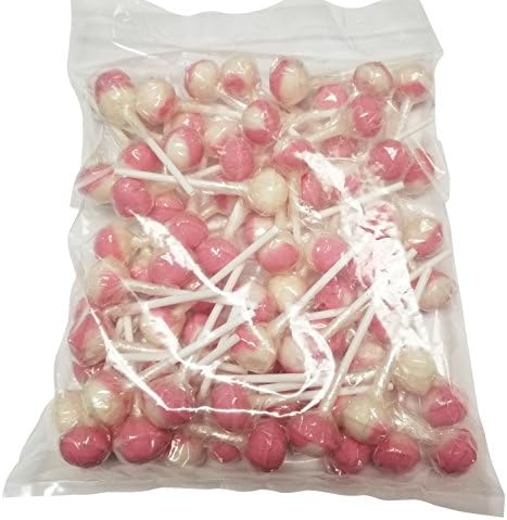 Vidal Lotta Lollies Pink and White Lollipops 75 pieces Strawberry & Cream