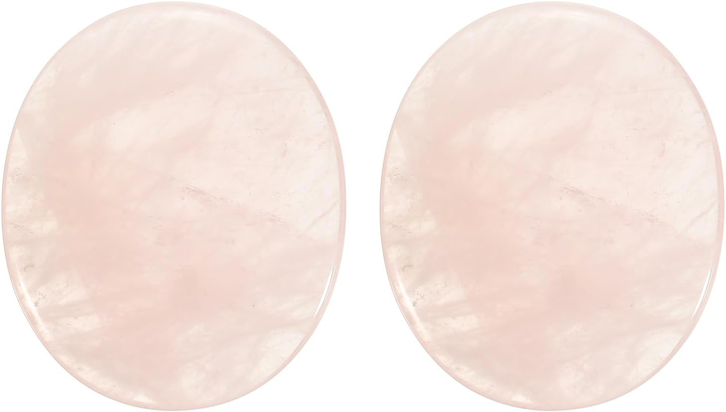 MECCANIXITY 2 Pcs Thumb Worry Stone for Anxiety, Rose Quartz Relief Crystals Hand Thumb Stones Pocket Gems Natural Polished for Yoga Meditation Relief