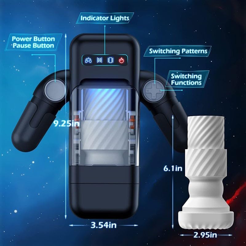 JITEM Portable Utility Tool, Multifunctional Men's Fitness Equipment, Robot Shape, Intelligent Heating, Multi-Frequency(Color:A)