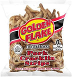 Golden Flake Pork Cracklins W/Red Pepper Seasoning 3.25 oz (Pack 4)