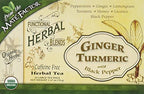 Mate Factor Functional Herbal Blends - Ginger Turmeric with Black Pepper 20 Bag(S)