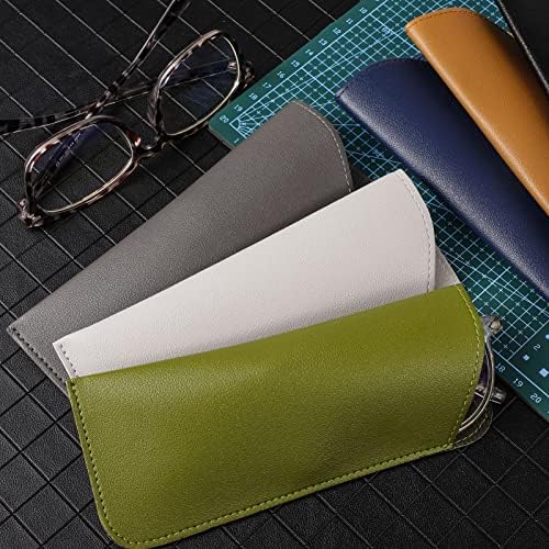 CREPUSCOLO 6 Pack Soft Glasses Cases, Leather Eyeglass Cases Travel Glasses Case for Women, Men, Kids