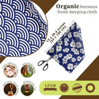 3 Rolls Reusable Beeswax Wraps for Food 13 x 40 Inches Bees Wax Wraps Reusable Food Storage Wrap Beeswax Paper Roll for Bread Sandwich Cheese Fruit Snacks(Vivid)