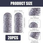 20 Pcs Finger Cots Cut Resistant Protector Reusable Fingertip Gloves Cover Large Finger Nail Sleeves Fabric Thumb Protection Guards Kitchen Hand Sewing Food Cutting Sculpture Carving Work Supplies