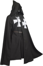 BLESSUME Medieval Knight Tunic Cloak Belt Cosplay Costume Set