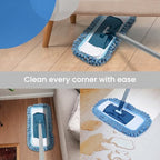 TrueYee Dust Mop for Hardwood Floors with 57" Long Handle Wet & Dry Mops for Catching Pet Hair and Dust Bunny Microfiber Dust Mops for Vinyl, Wood, Tile, Laminate Flooring
