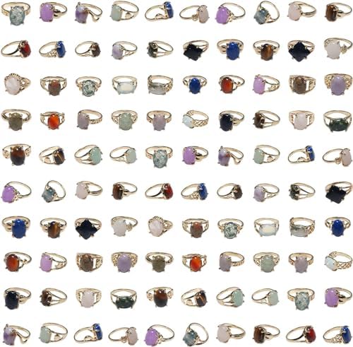 RICHRAIN 30PCS Lot Crystals Rings Bulk Items Wholesale Clearance Wholesale for Boutique Resale Wholesale Jewelry Rings for Women Al Por Mayor