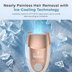 IPL Laser Hair Removal for Women, 41°F Ice-Cooling Contact for Painless Hair Removal, 21J Energy 99% Hair Reduction in 2 Sessions, At-Home Hair Removal Device for Legs, Armpits, Facial, Bikini Line