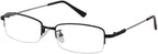 Mens Womens +2.75 Black 1.56 High Index Lenses Reading Glasses Half Rim Readers Spectacles