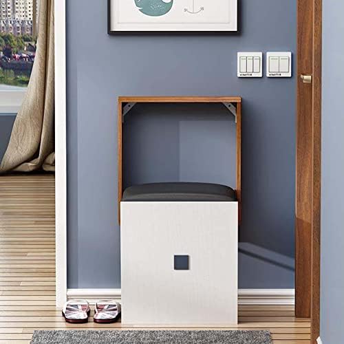 HAMOM Modern Wall Folding Chair, 7CM Ultra Thin, Suitable for Entrance, Bedroom, Bathroom, Living Room, etc
