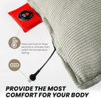 Heated Pillow for Lumbar Support, Heating Lumbar Support Pillow for Office Chair 45X45CM
